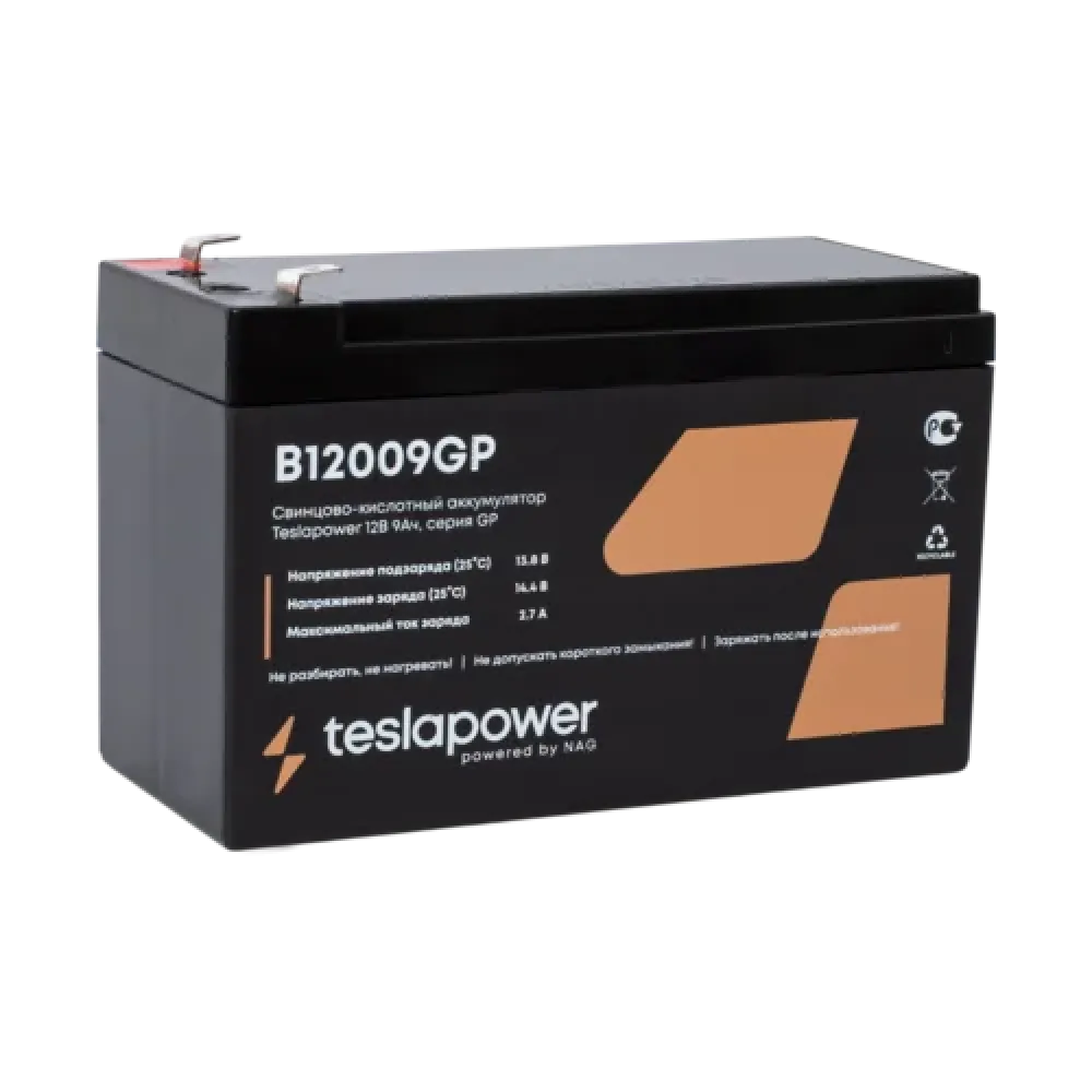 Свинцово-кислотный аккумулятор TeslaPower GP 12В 9Ач
