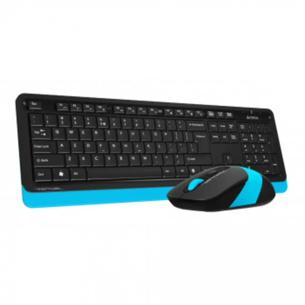 Клавиатура и мышь A4Tech Fstyler FG1010 беспроводные, черно-синие (FG1010 BLUE)