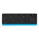 Клавиатура и мышь A4Tech Fstyler FG1010 беспроводные, черно-синие (FG1010 BLUE)