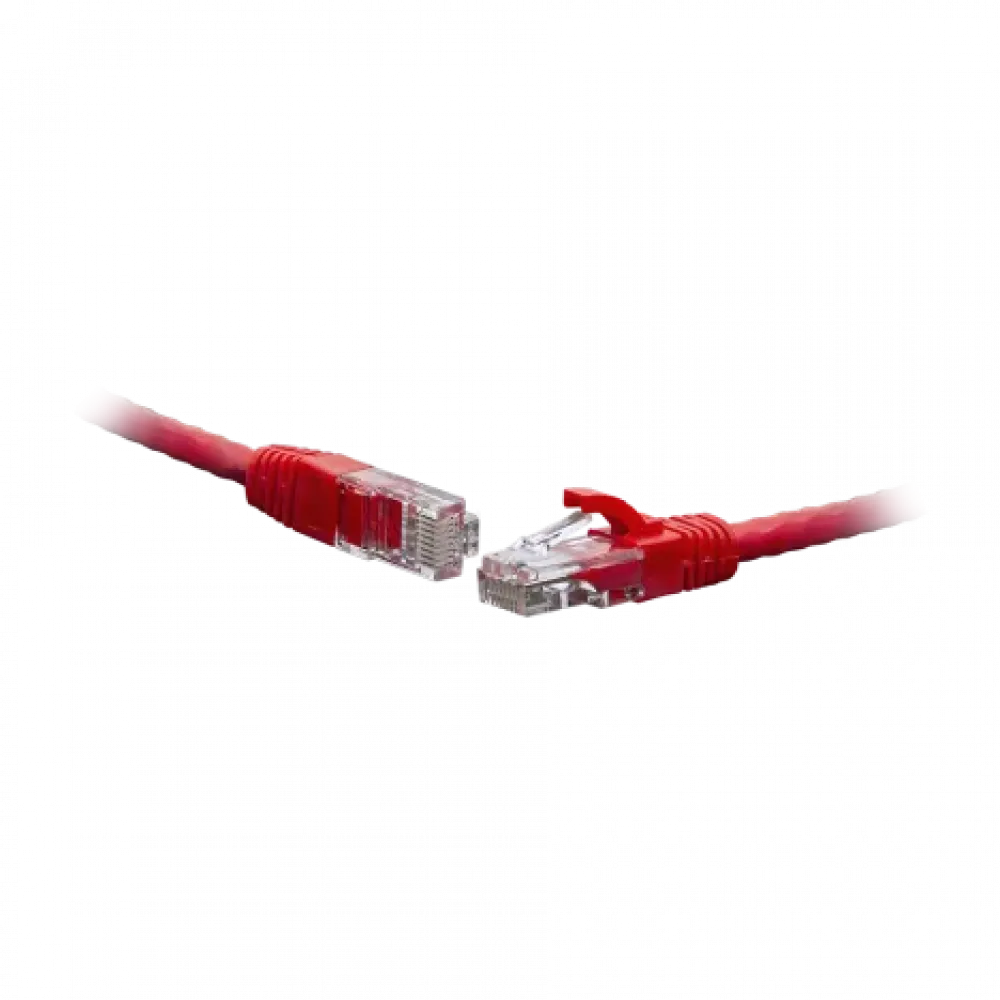 Коммутационный шнур U/UTP 4-х парный cat.5e 1.0м PVC standart красный