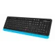 Клавиатура и мышь A4Tech Fstyler FG1010 беспроводные, черно-синие (FG1010 BLUE)