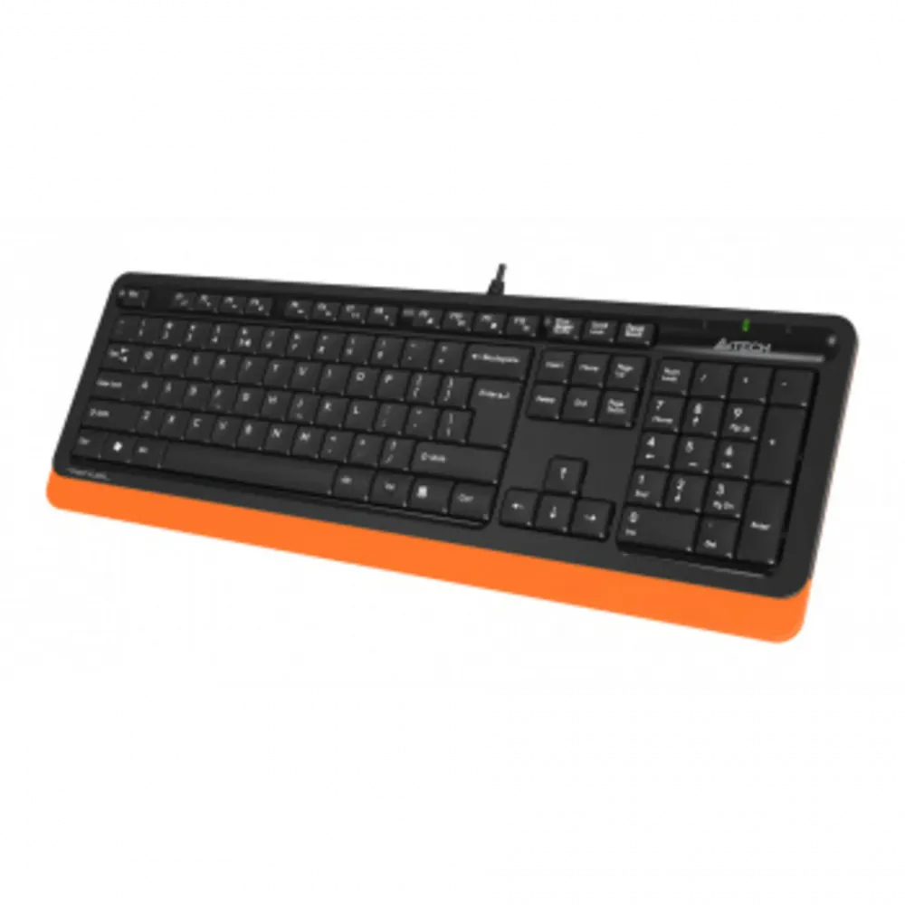 Клавиатура и мышь A4Tech Fstyler F1010 черно-оранжевые USB