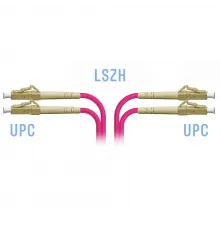 Патчкорд оптический LC/UPC MM OM4 Duplex, 5 метров