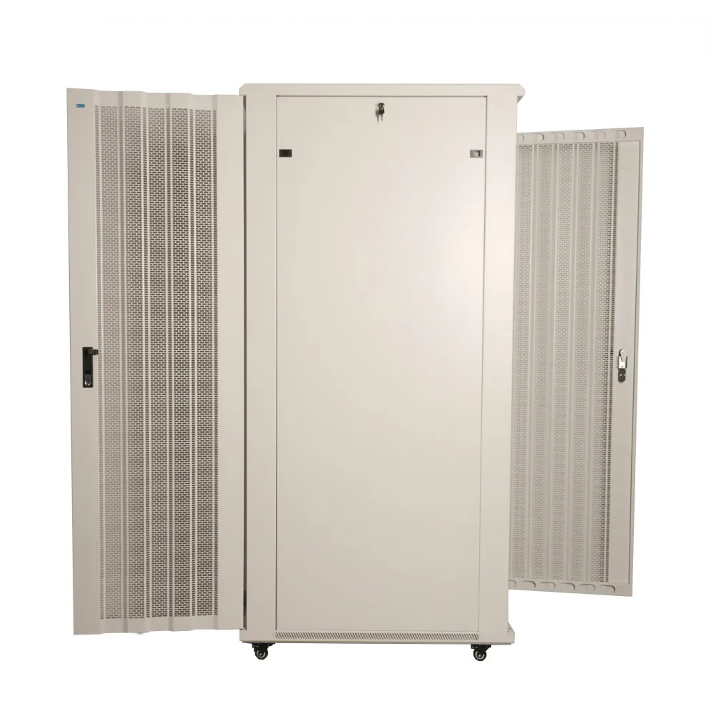 Шкаф напольный 42U 600x800x2000 мм с перфорированной дверью (белый)