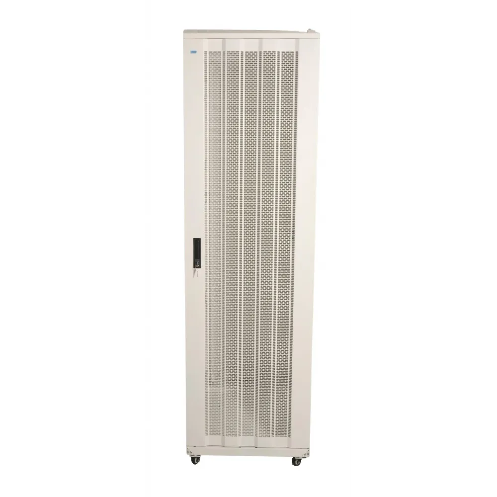 Шкаф напольный 42U 600x800x2000 мм с перфорированной дверью (белый)