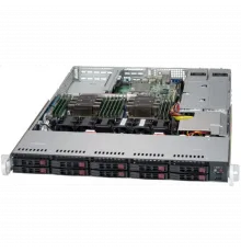 Платформа Supermicro 1U SYS-1029P-WTRT, Два процессора Intel Xeon Scalable, DDR4, 10x2,5 HDD SATA, 2x10GBase-T