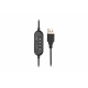 Гарнитура ПК моно On-ear 2E CH12 USB, omni-mic, 2м, черный