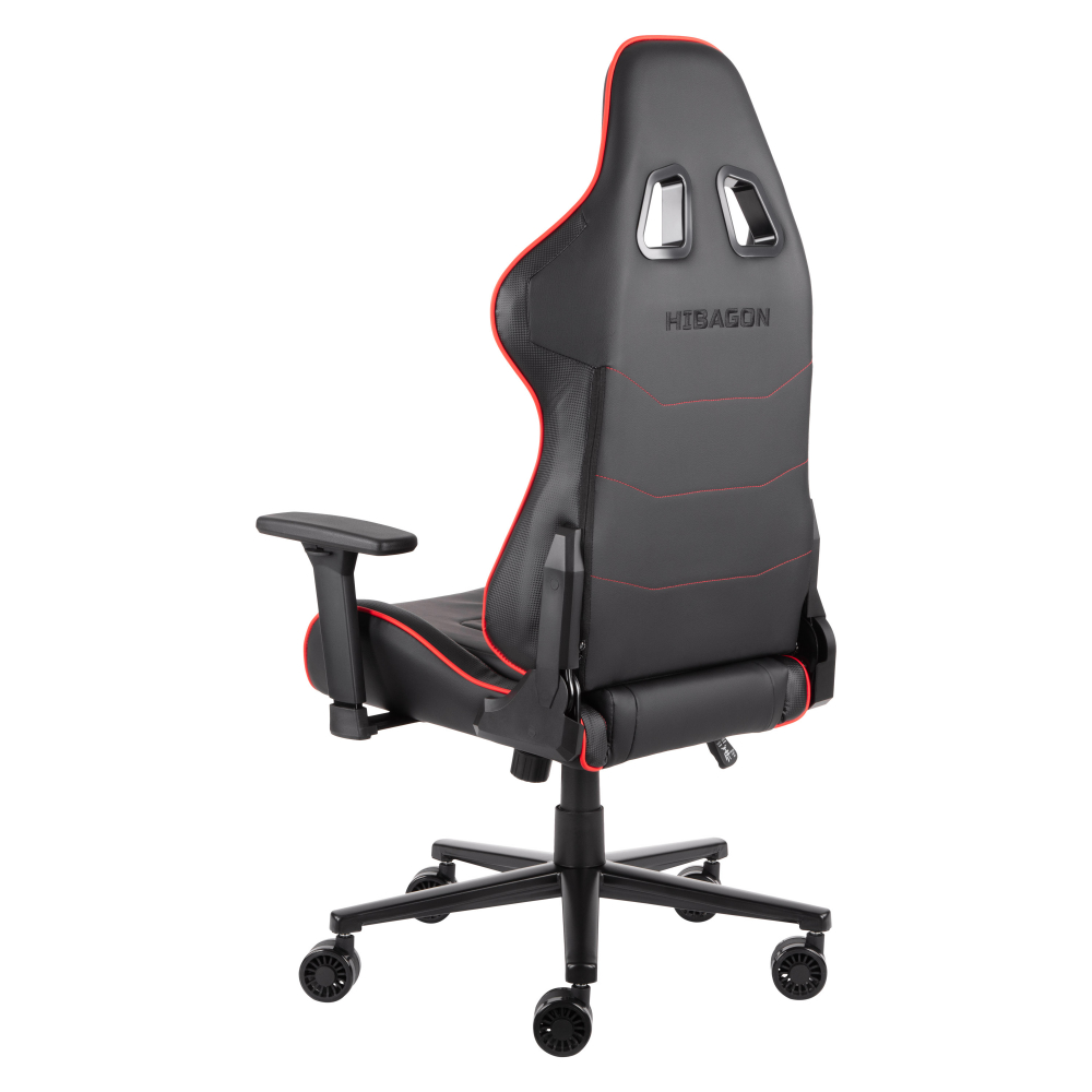 Кресло игровое 2E GAMING HIBAGON II, ПУ кожа, 3D-Armrests, черно-красное