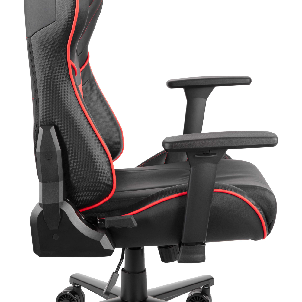 Кресло игровое 2E GAMING HIBAGON II, ПУ кожа, 3D-Armrests, черно-красное
