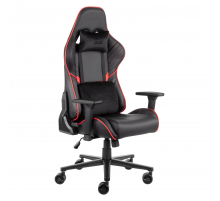 Кресло 2E GAMING HIBAGON II, ПУ кожа, 3D-Armrests, чёрно-красный