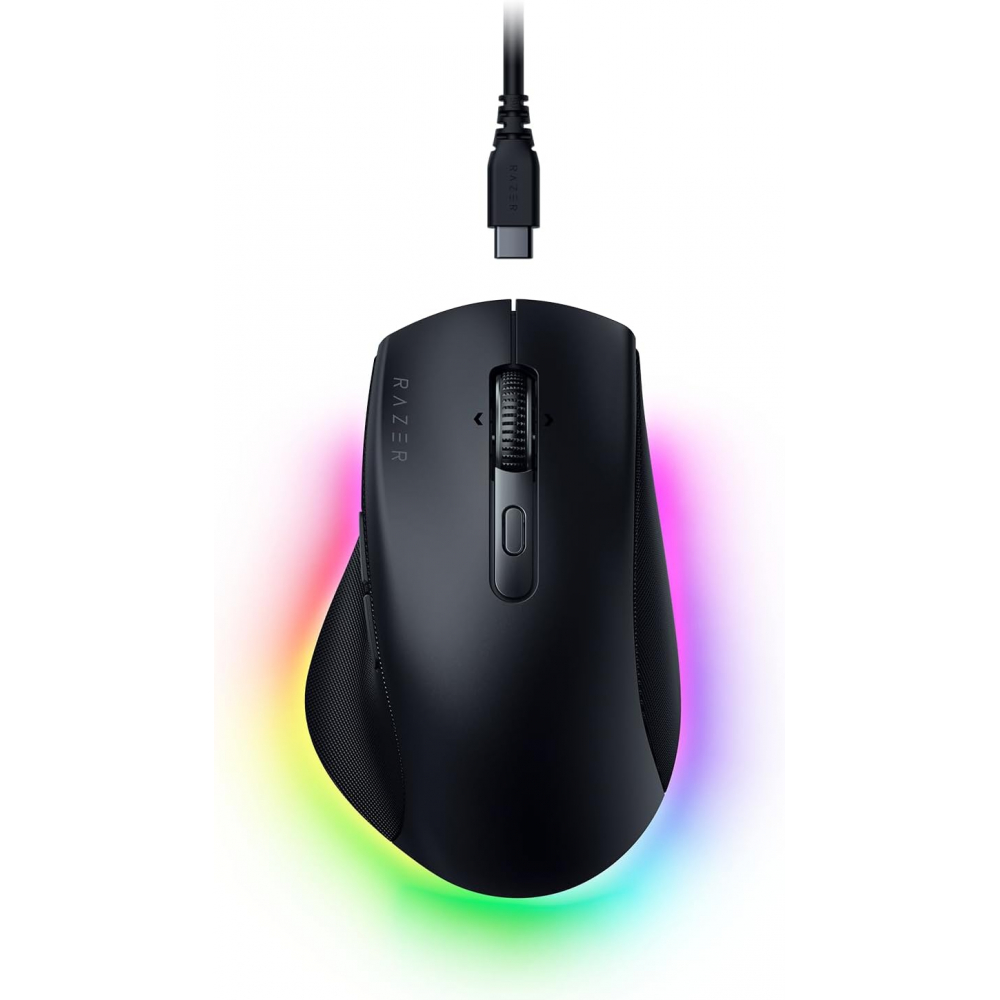 Мышь Razer Pro Click V2, RGB, USB-A/WL/BT, чёрный
