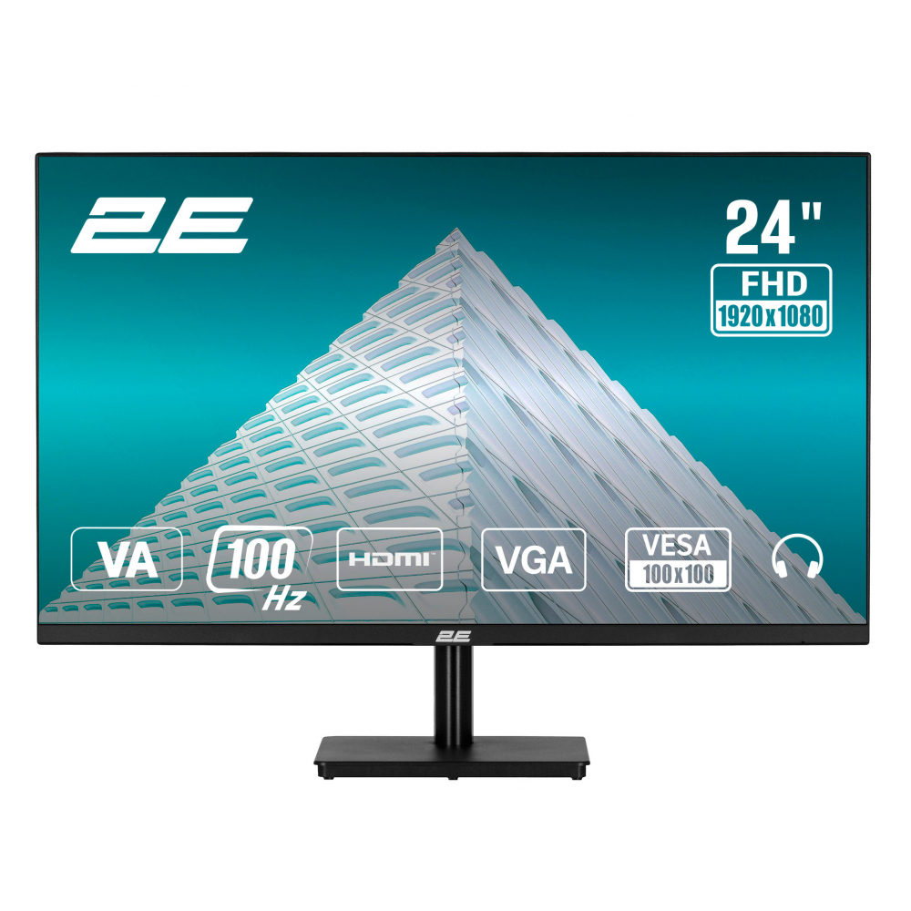Монитор 2E 23.8" E2425B D-Sub, HDMI, VA, 100Hz, FreeSync