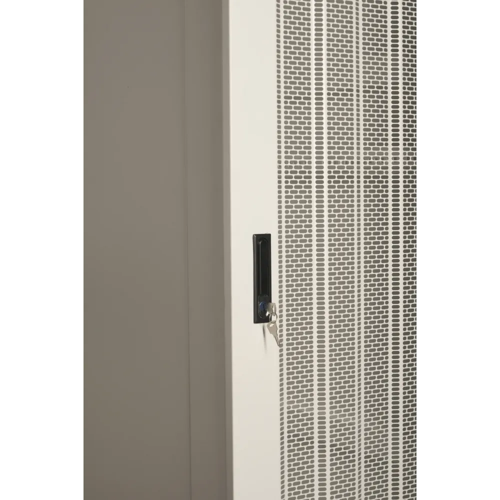 Шкаф напольный 42U 600x800x2000 мм с перфорированной дверью (белый)