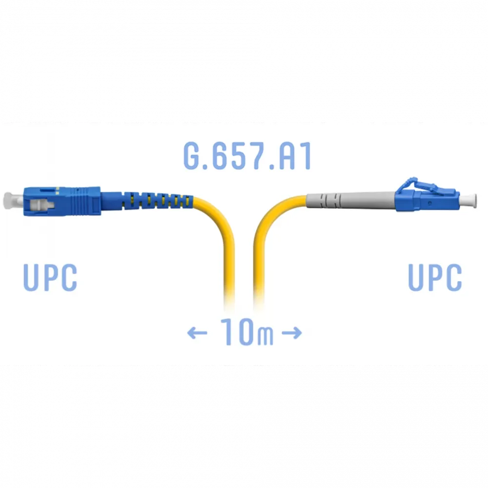 Патчкорд оптический LC/UPC-SC/UPC SM G.657.A1 10 м