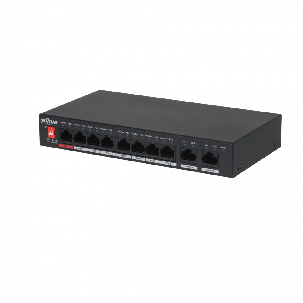 Неуправляемый 8-портовый PoE-коммутатор Dahua DH-PFS3010-8ET-96