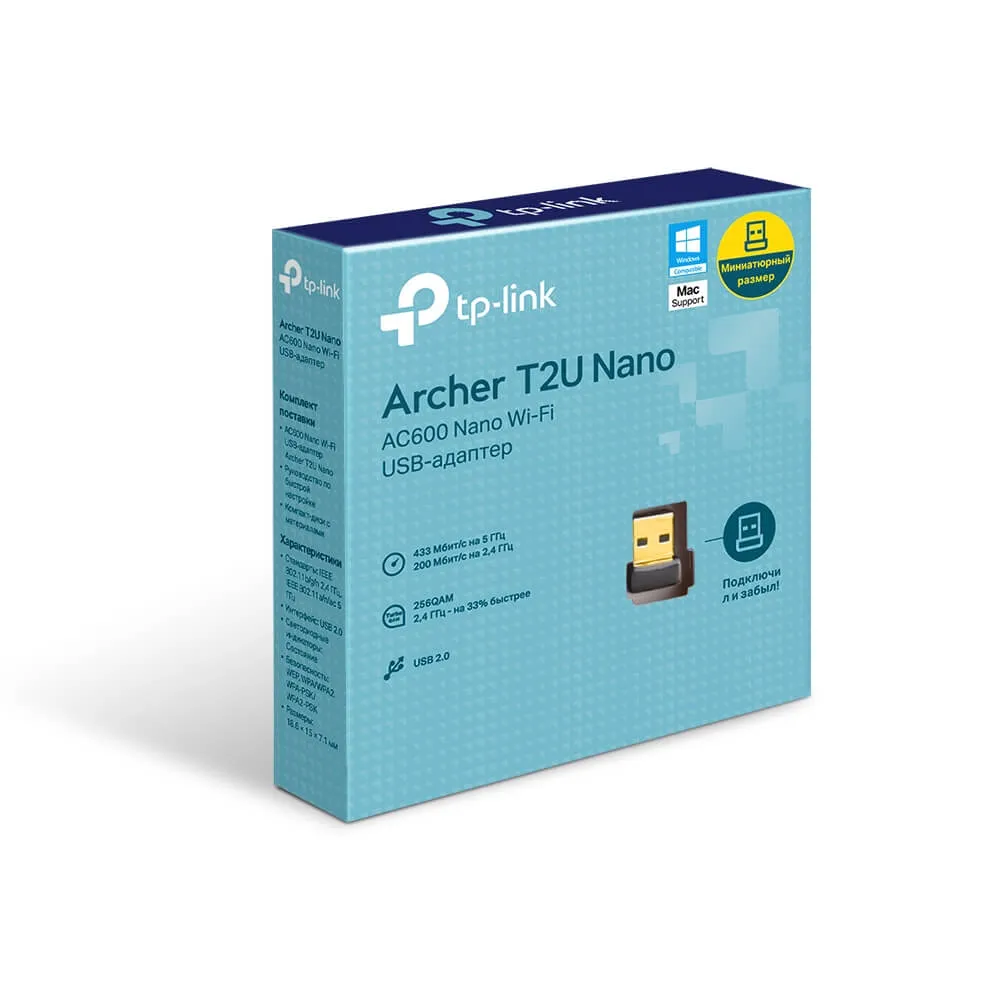 Archer T2U Nano — Wi-Fi USB-адаптер