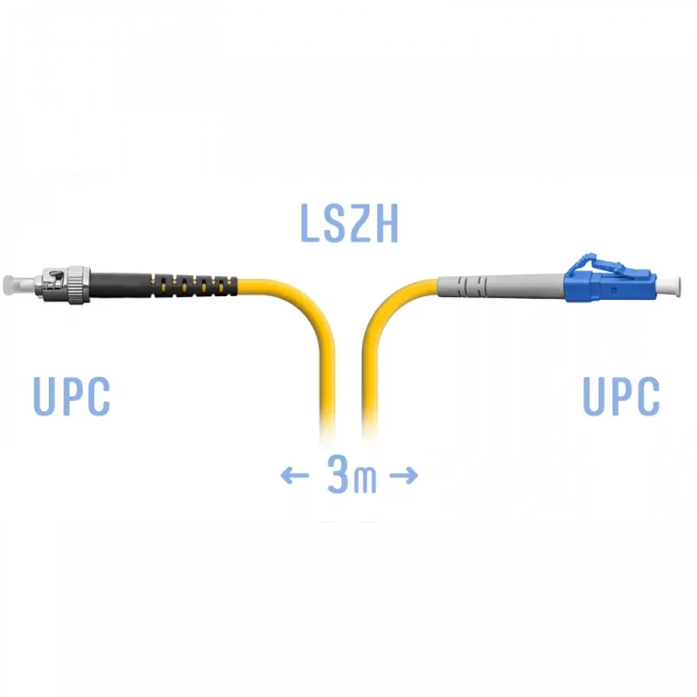 Патчкорд оптический LC/UPC-ST/UPC SM 3 метра