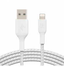 Кабель USB-A > Lightning зарядки/синхронизации Belkin 1м, витой, белый