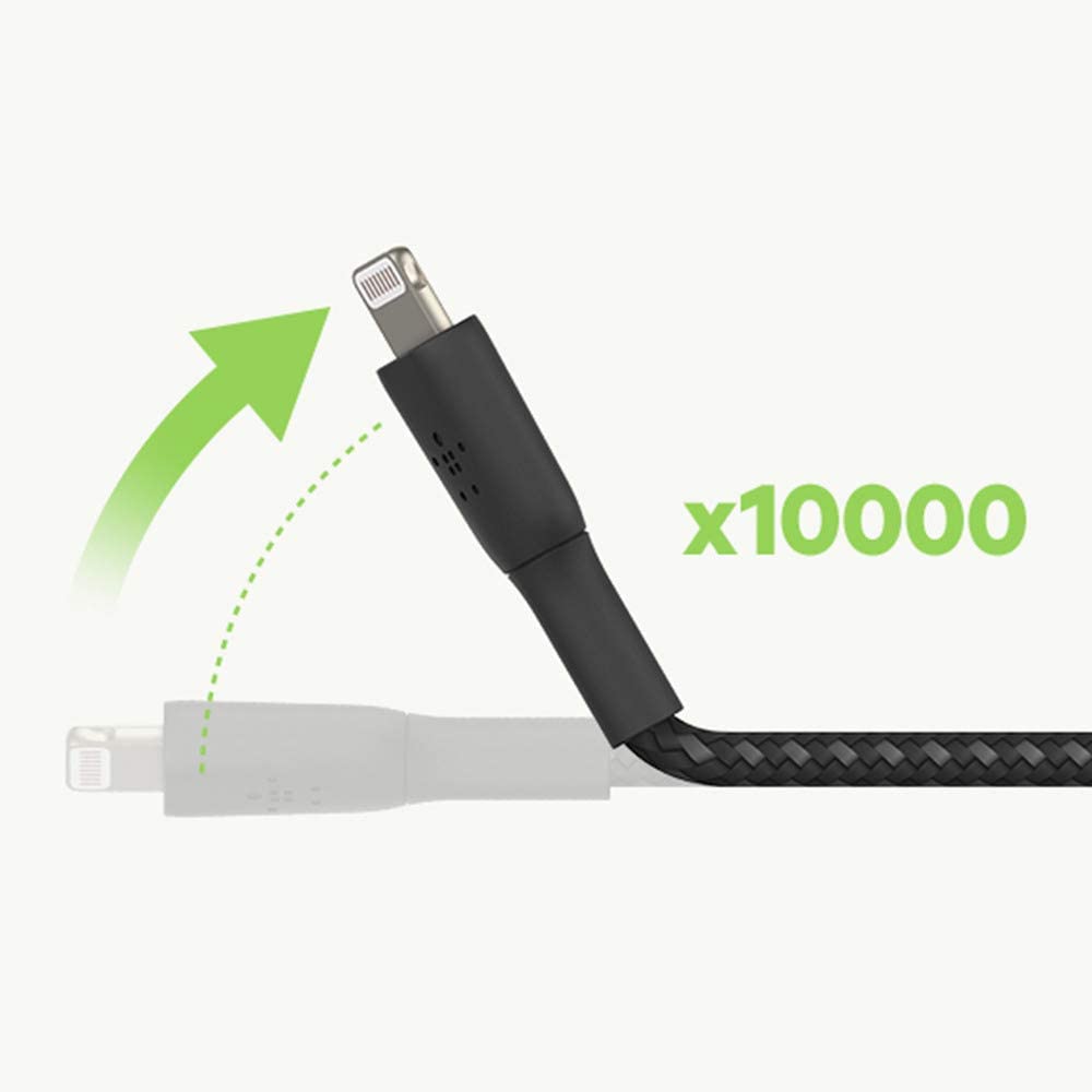 Кабель USB-A — Lightning для зарядки и синхронизации Belkin 1 м, витой, белый