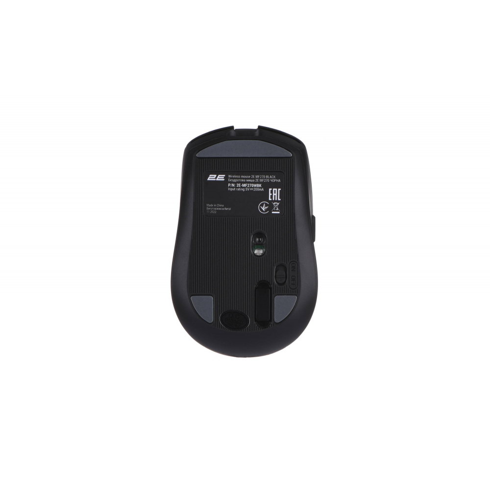 Мышь 2E MF270 Rechargeable, White LED, WL, чёрный