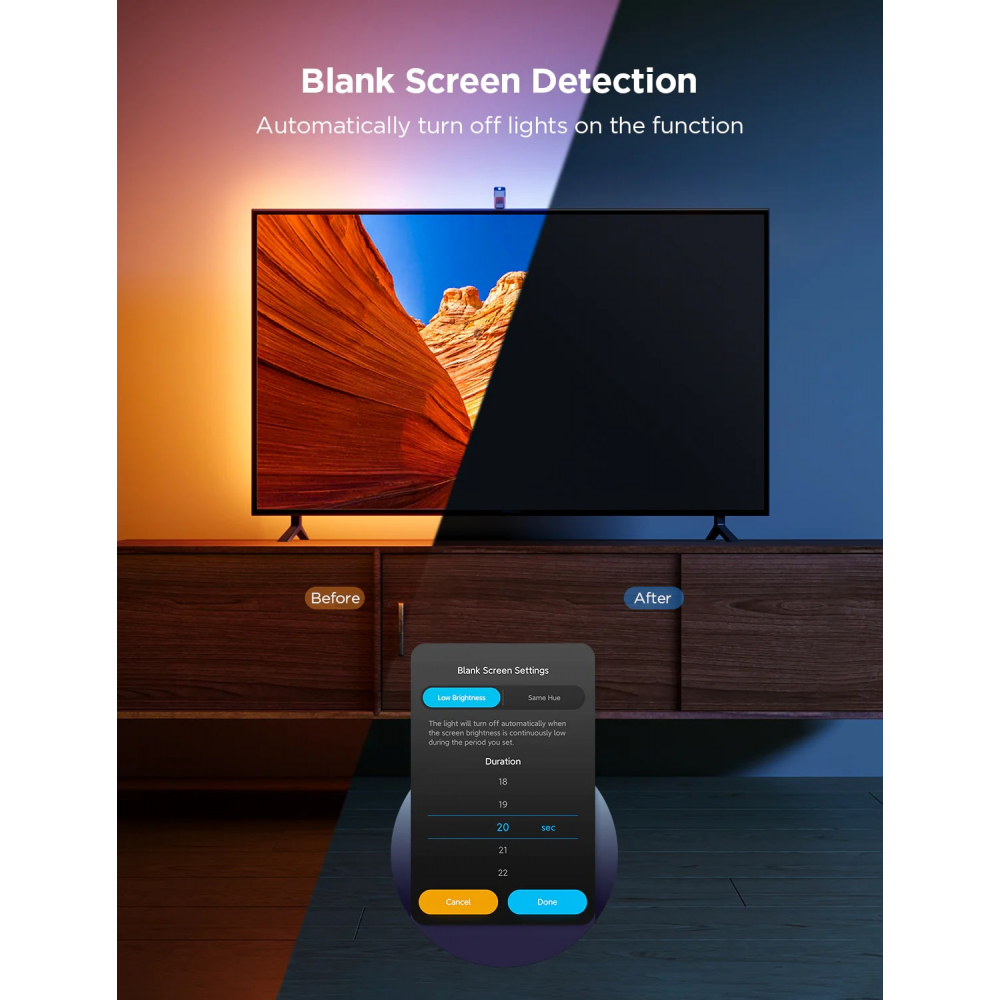 Набор адаптивной подсветки Govee H6099 TV Backlight 3 Lite 55-65" RGB