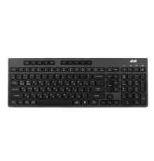 Клавиатура мембранная 2E KS280 120key, WL/BT, EN/UK/RU, silent, чёрно-серая