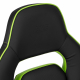 Кресло 2E GAMING HEBI с подлокотниками Foldable Armrests, чёрно-зелёный