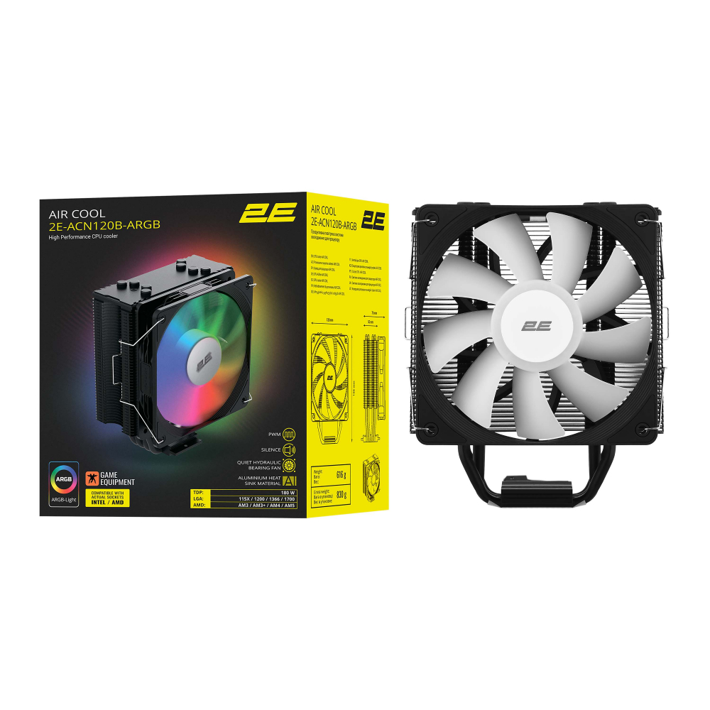 Процессорный кулер 2E GAMING Air Cool ACN120B-ARGB