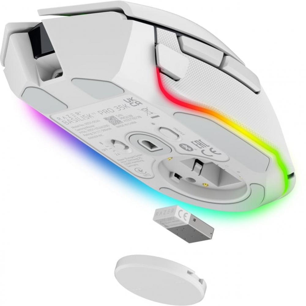 Мышь Razer Basilisk V3 Pro 35K, RGB, USB-A/WL/BT, белый