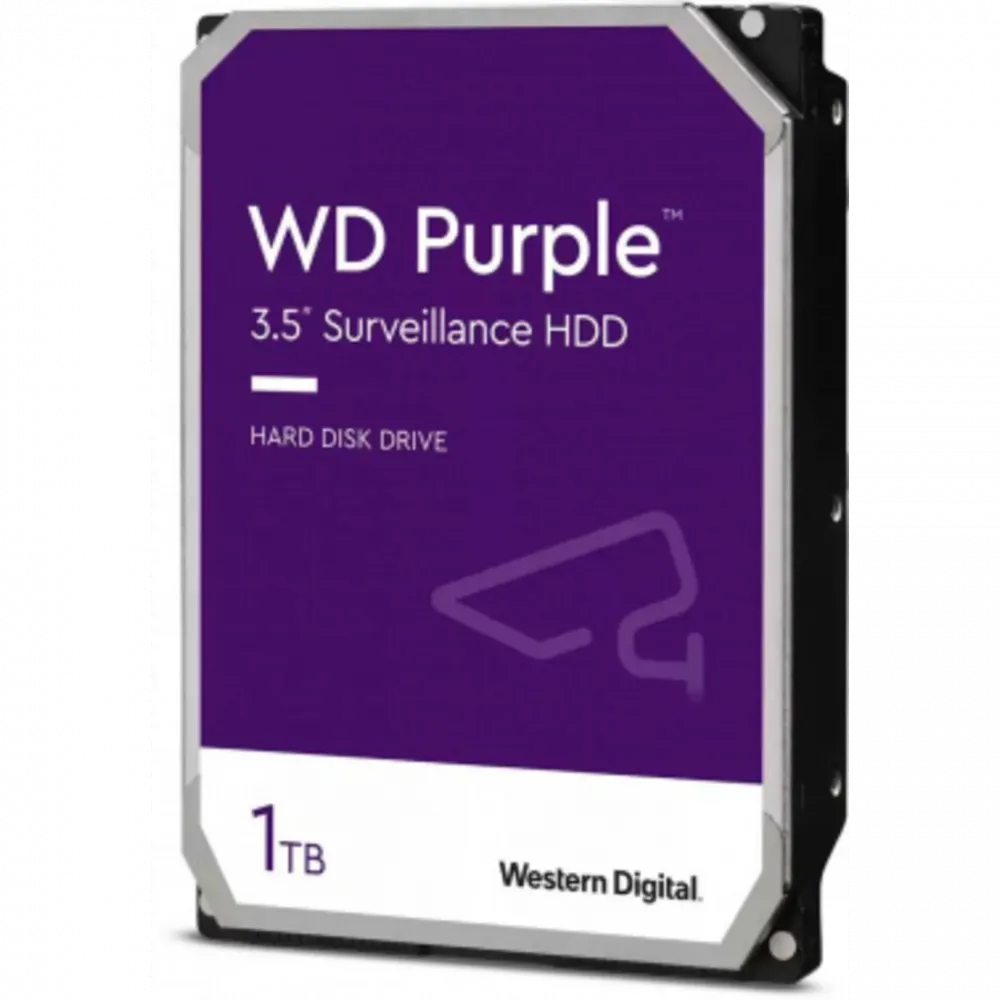 Жесткий диск WD Purple 1TB WD10PURZ для систем видеонаблюдения (SATA-III, 3.5")