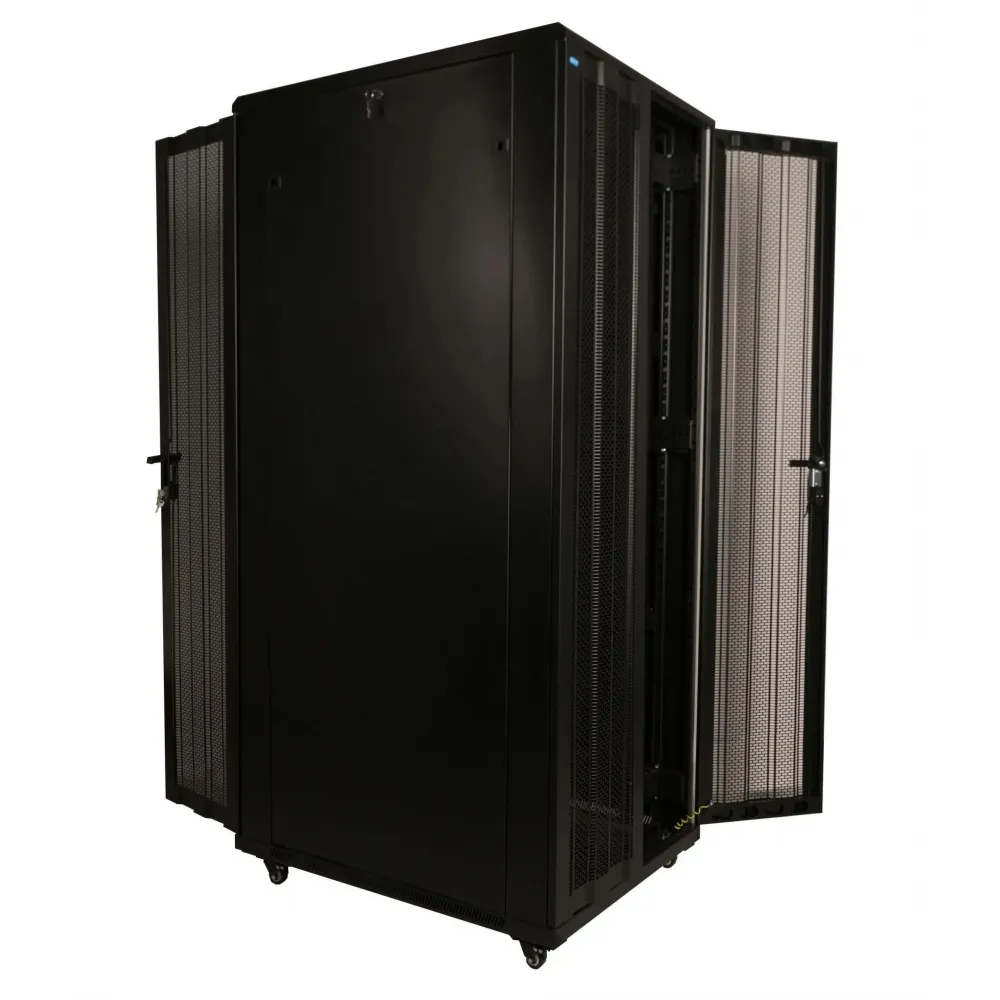 Шкаф напольный 42U 800x1000x2000 мм с двойной дверью