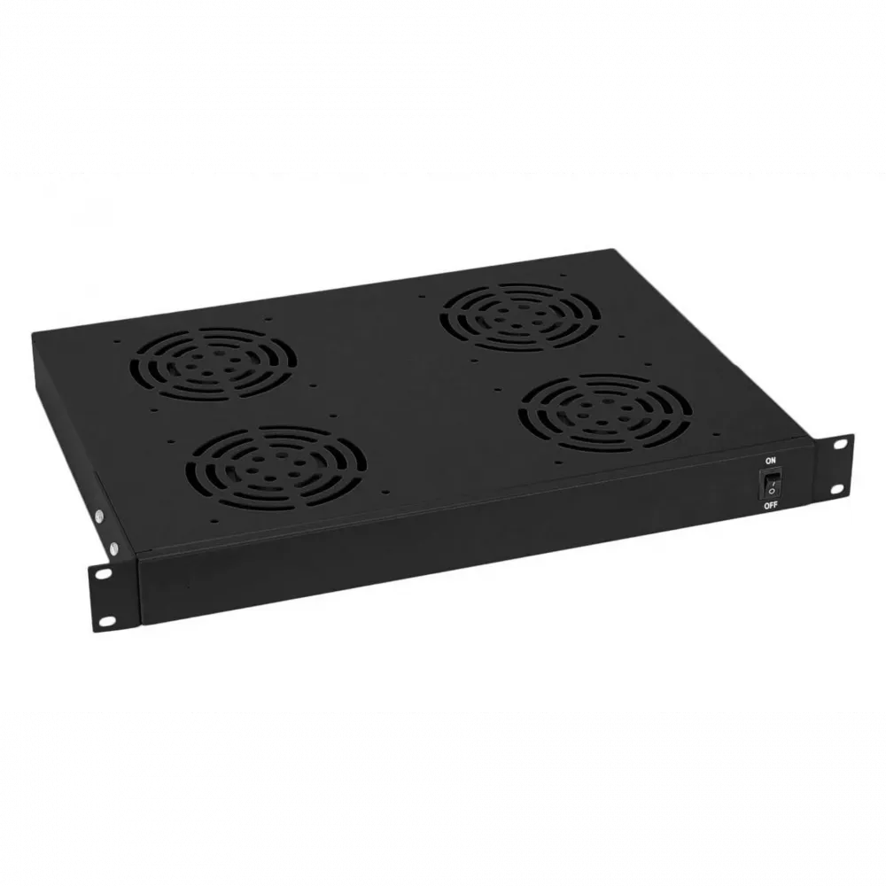 Вентиляторная панель 1U LANsens с 4 вентиляторами 12см и разъемом IEC C14