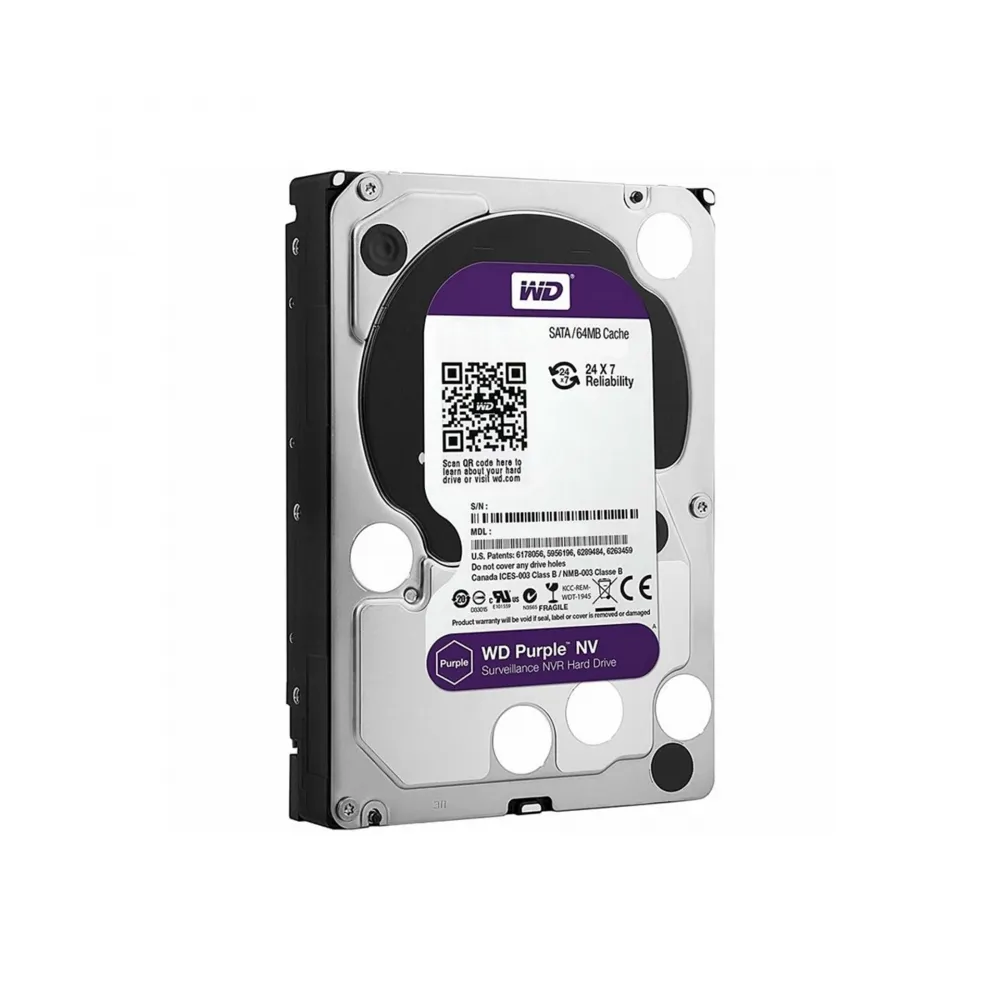 Жесткий диск WD Purple 1TB WD10PURZ для систем видеонаблюдения (SATA-III, 3.5")