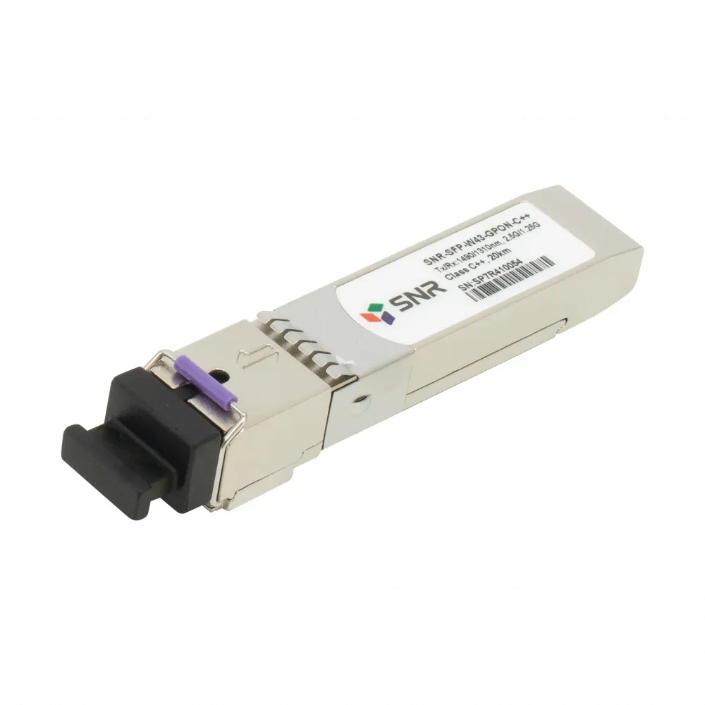 Модуль SFP WDM GPON, 20 км, Tx/Rx 1490/1310 нм (37 дБ)