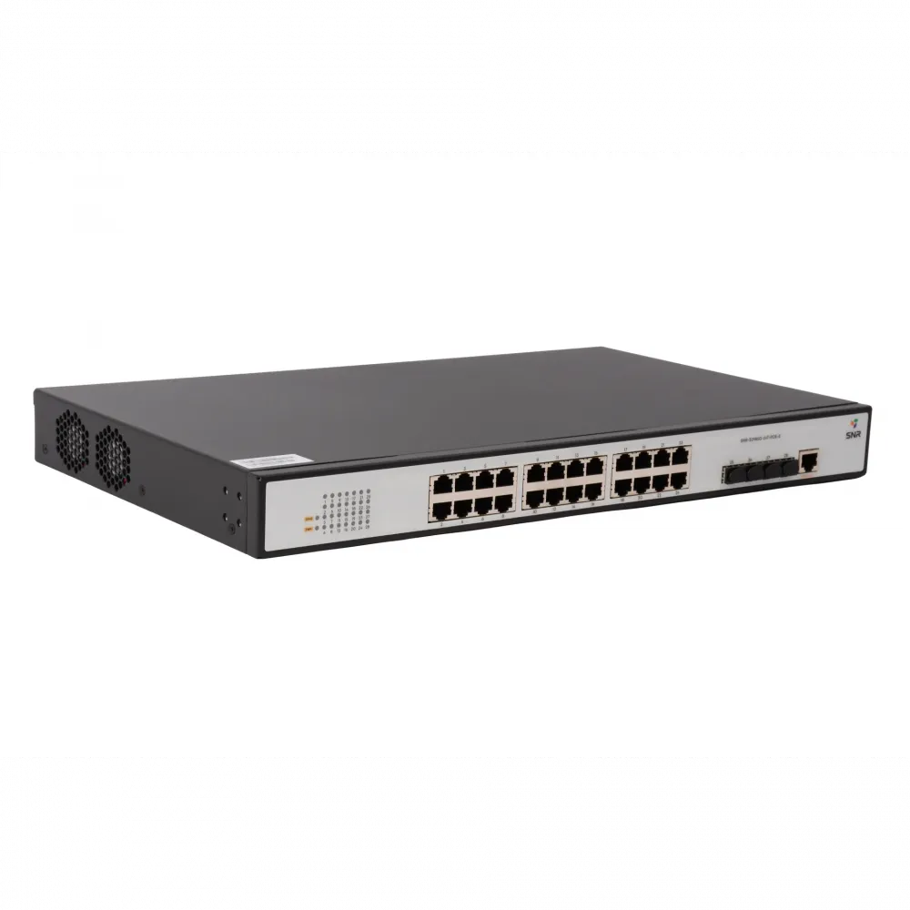 Управляемый PoE коммутатор SNR-S2985G-24T-POE-E, 24 порта 10/100/1000Base-T, 4 SFP