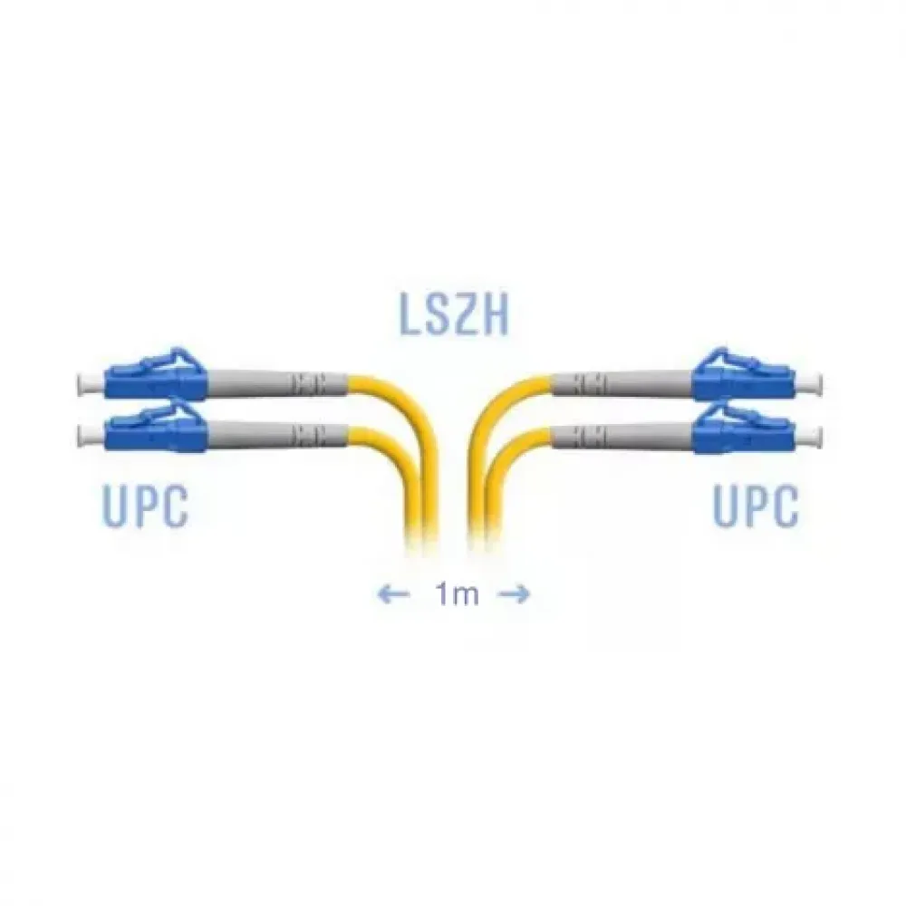 Патчкорд оптический LC/UPC SM Duplex 1 метр