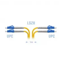 Патчкорд оптический LC/UPC SM Duplex 1 метр