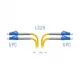 Патчкорд оптический LC/UPC SM Duplex 1 метр