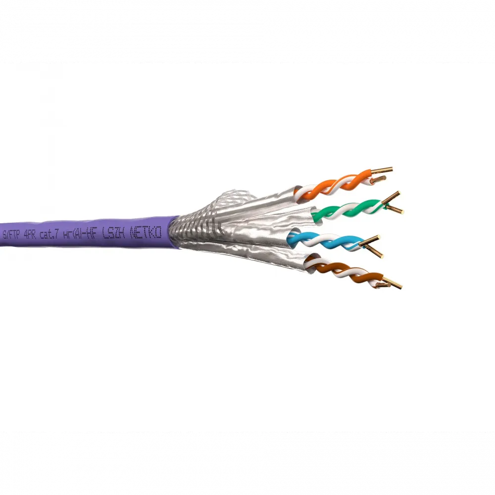 Кабель S/FTP4 cat.7 NETKO, 4 пары, 23 AWG BC, нг(А)-HF LSZH, 305м