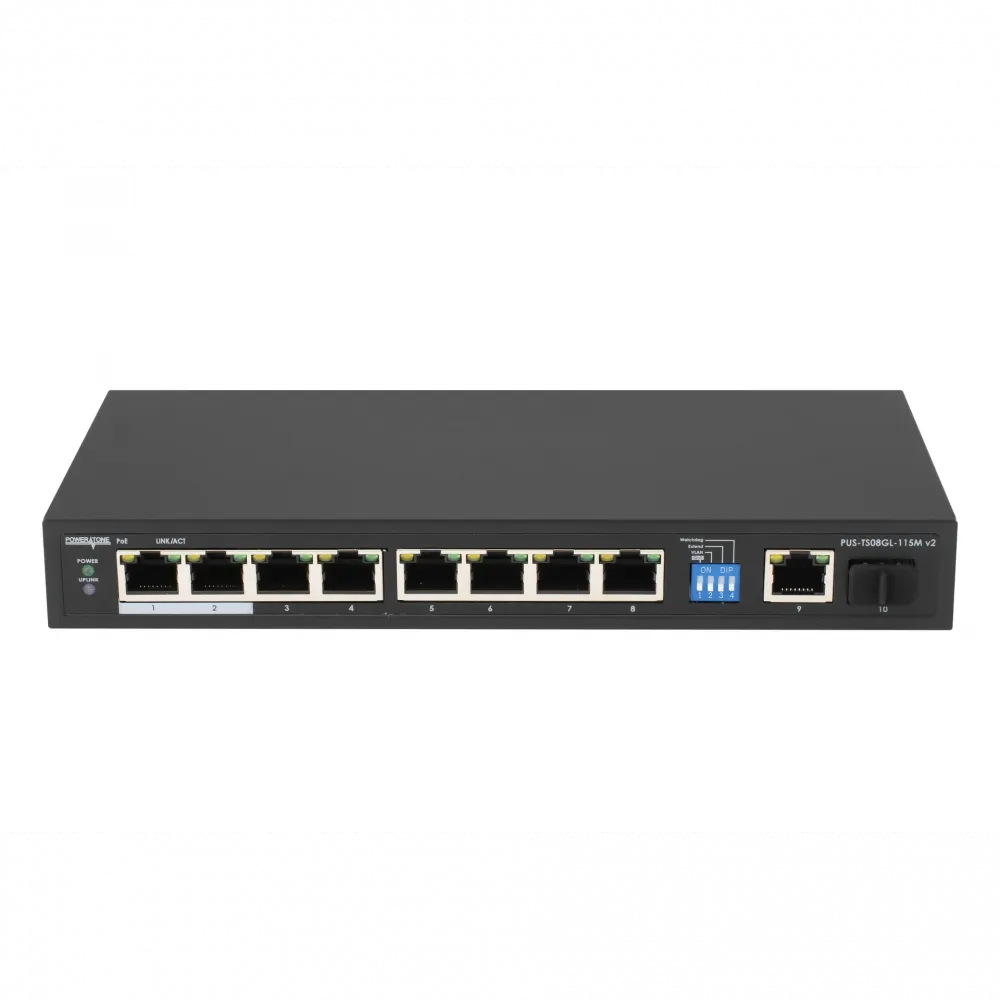 Неуправляемый 8-портовый PoE коммутатор PUS-TS08-115M v2