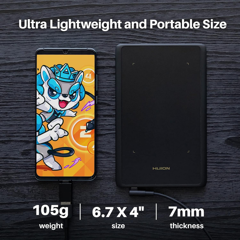 Графический планшет Huion H420X USB-C черный