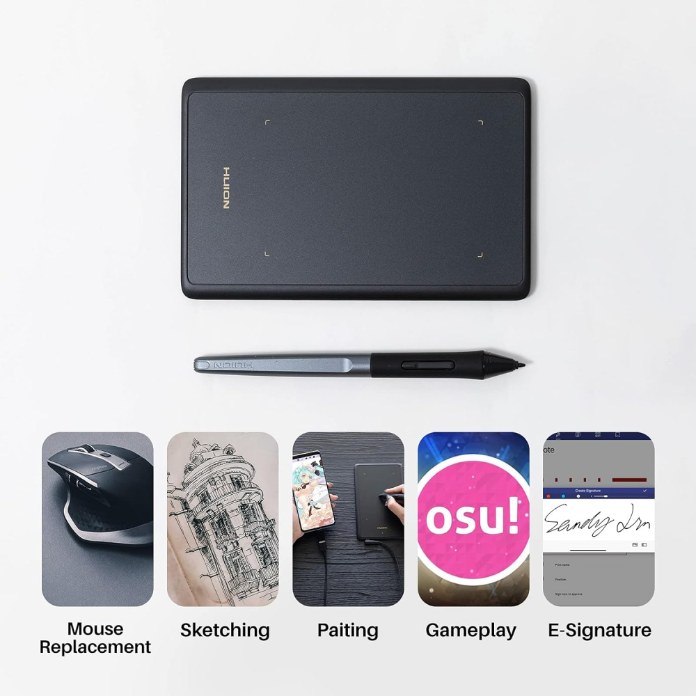 Графический планшет Huion H420X USB-C черный