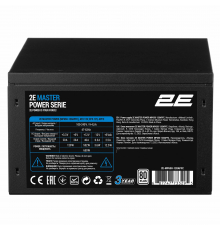 Блок питания 2E Master Power  (650W), >80%, 80+ White, 120мм, 1xMB 24pin(20+4), 1xCPU 8pin(4+4), 3xMolex, 5xSATA, 2xPCIe 8pin(6+2)