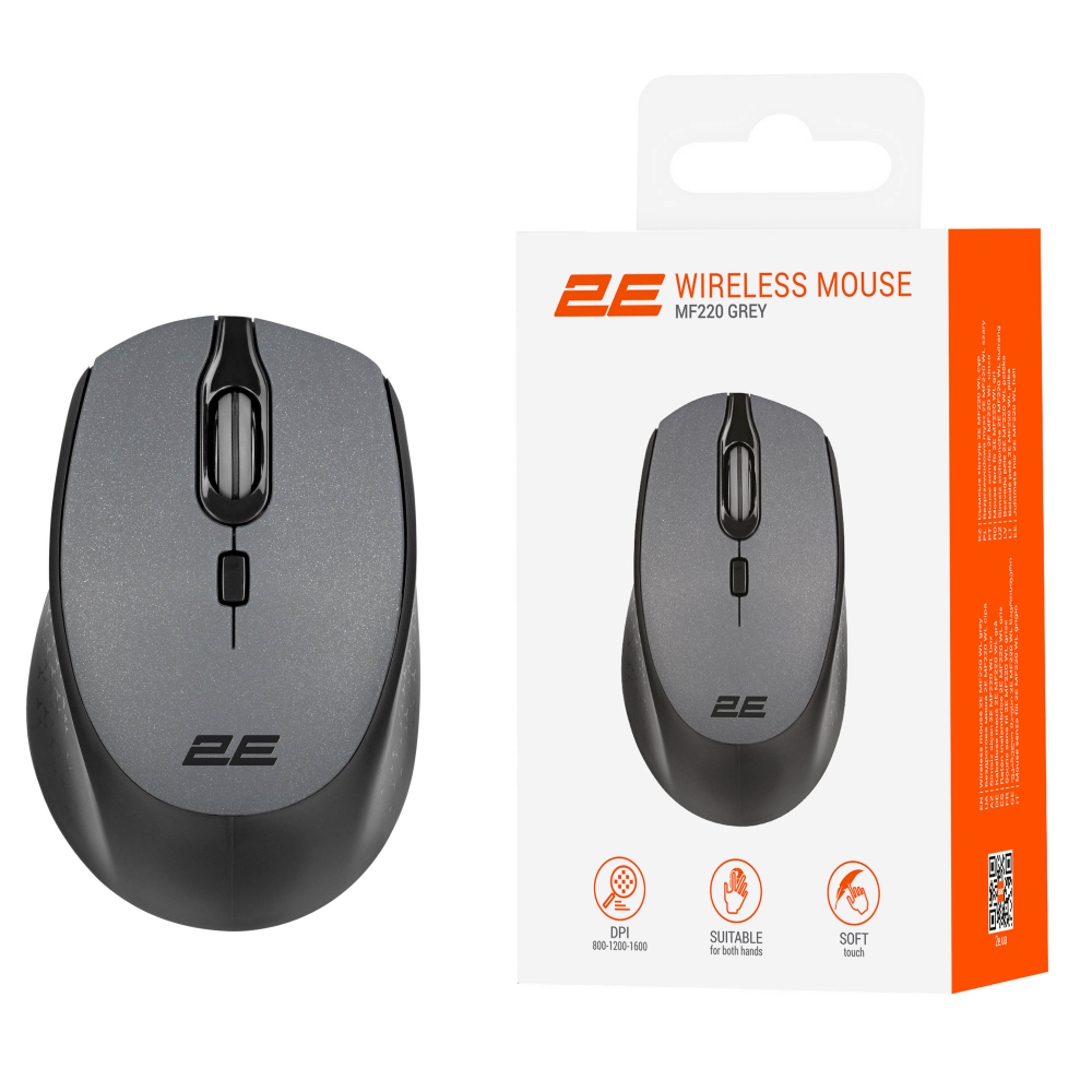 Мышь 2E MF220 WL Grey