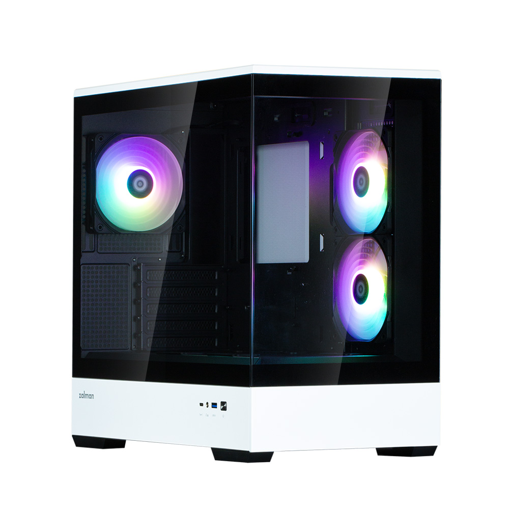 Корпус Zalman P30 без БП, черный/белый
