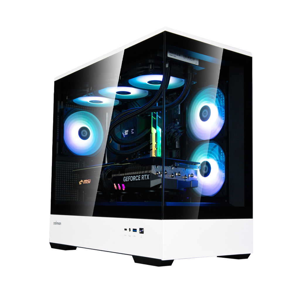 Корпус Zalman P30 без БП, черный/белый