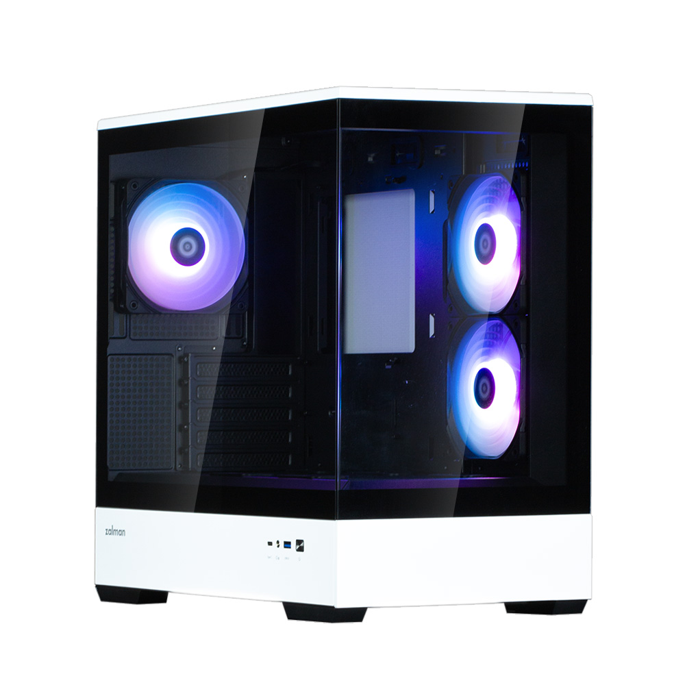 Корпус Zalman P30 без БП, черный/белый