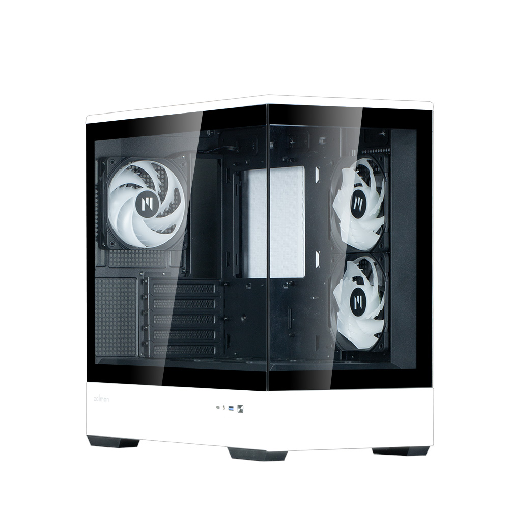 Корпус Zalman P30 без БП, черный/белый