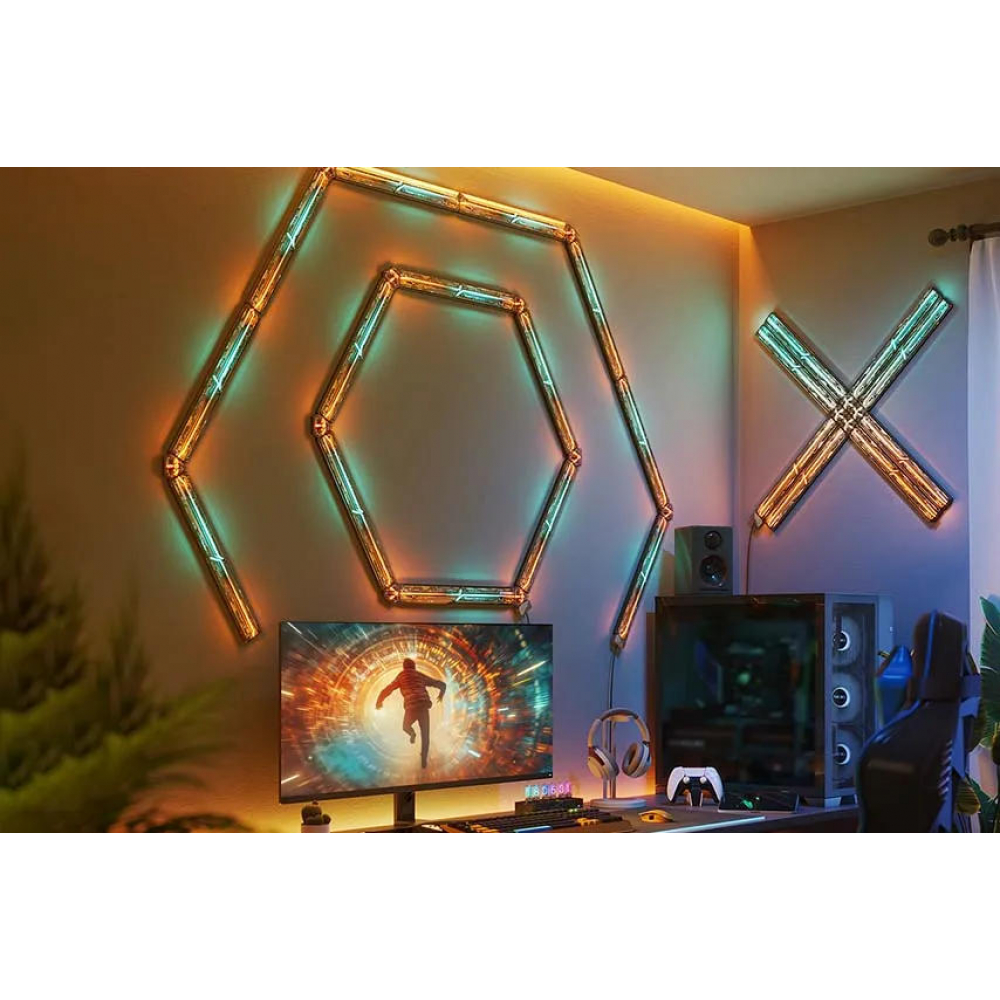 Набор настенных светильников Govee H1063 Gaming Wall light Expansion Kit, 2шт, RGBIC, WI-FI/Bluetooth, фиолетовый