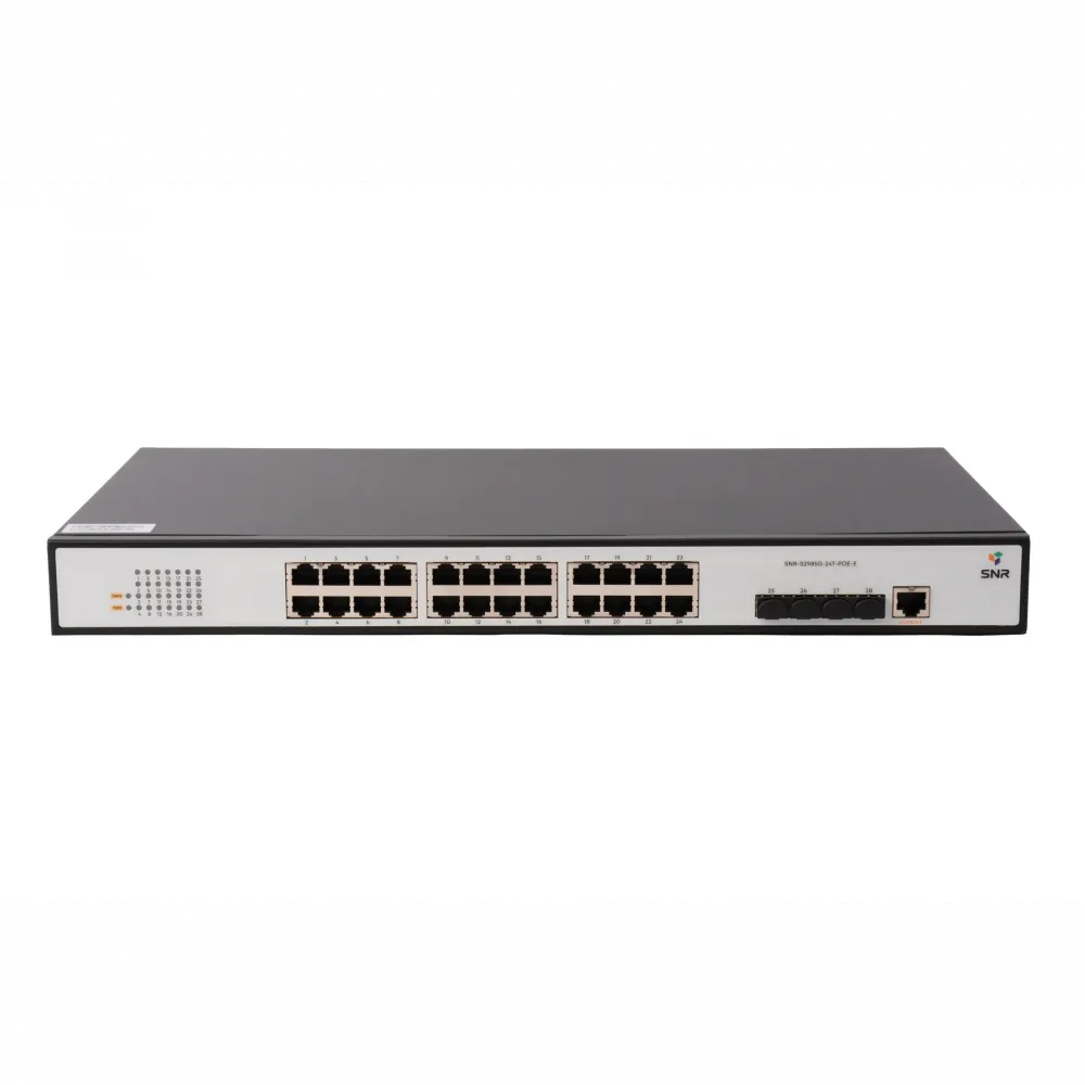Управляемый PoE коммутатор SNR-S2985G-24T-POE-E, 24 порта 10/100/1000Base-T, 4 SFP